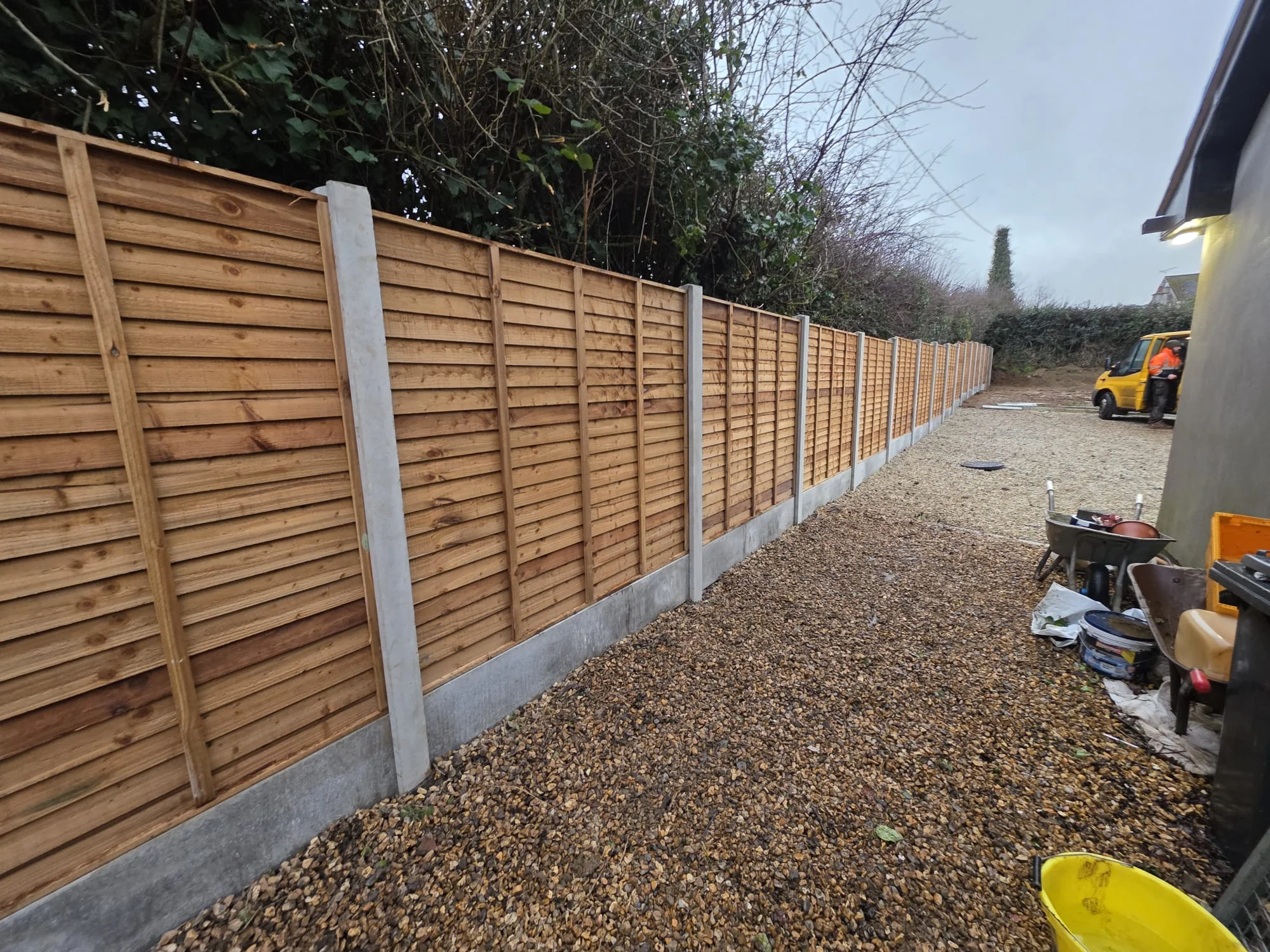 Driveway before landscaping in Dundalk