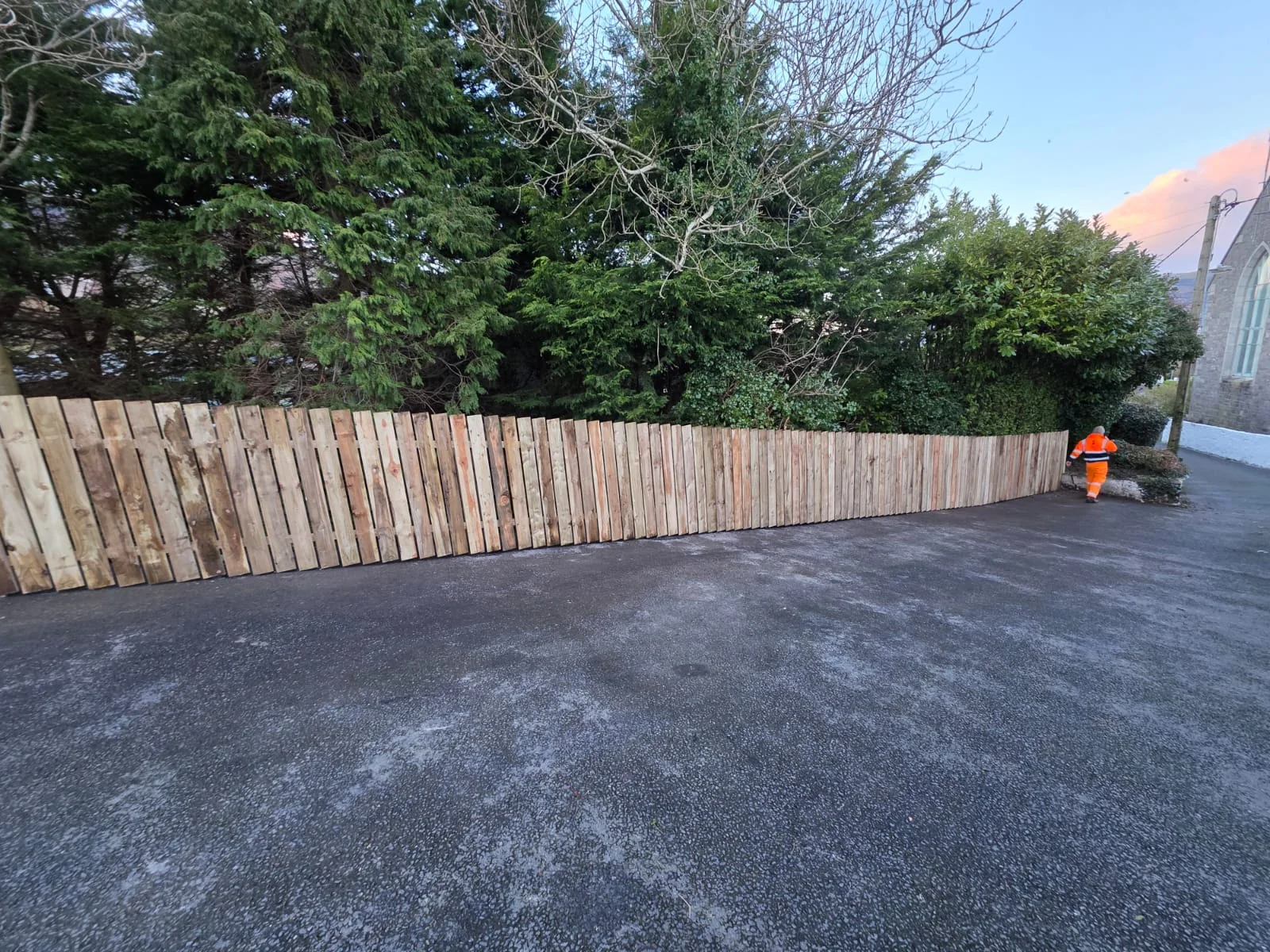 Area before fence installation