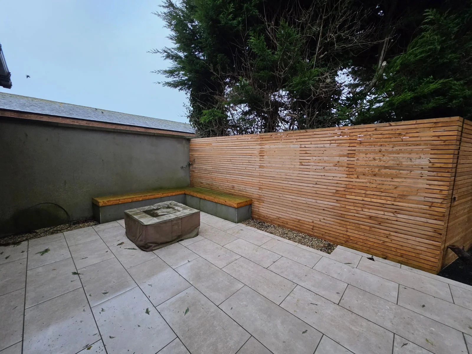 Power washing result — clean patio in Dundalk