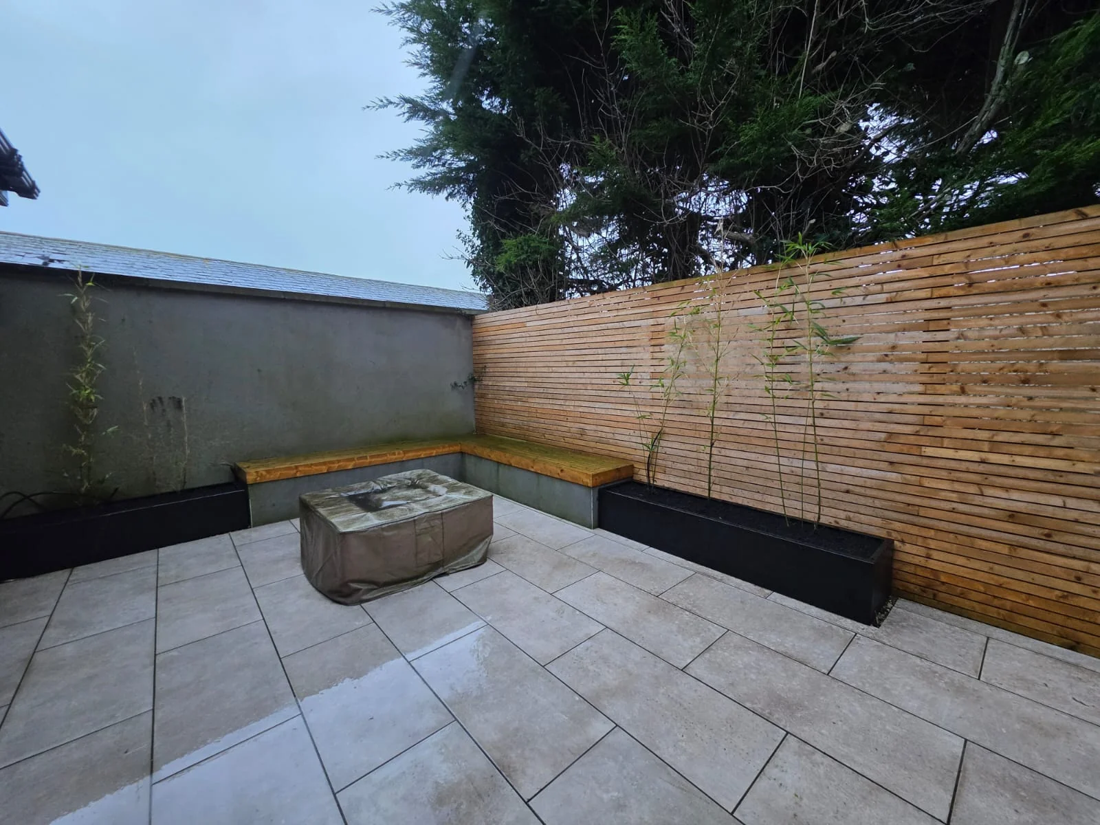 Finished patio and garden project in Dundalk by Gardener Dundalk