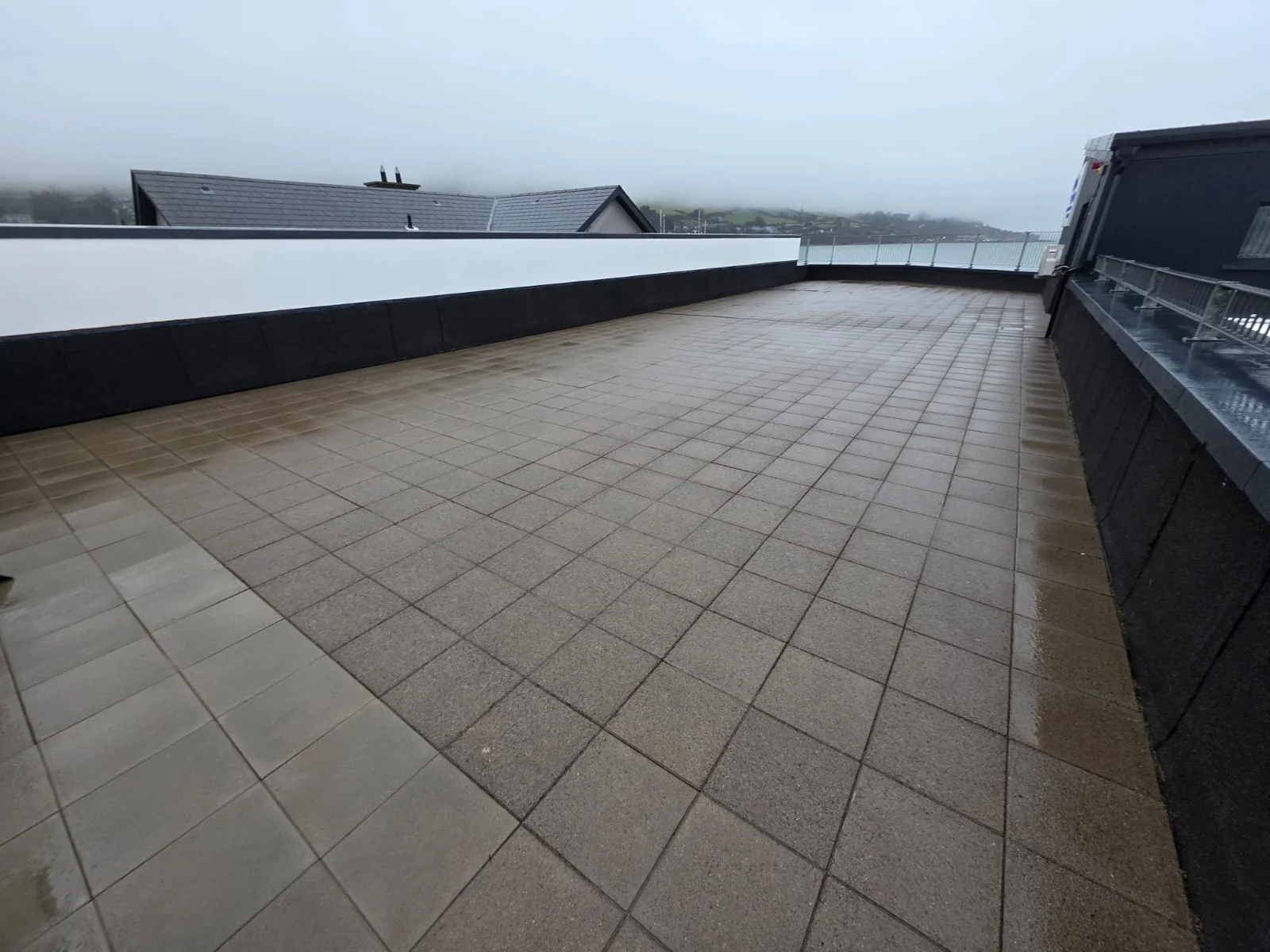 Patio before professional cleaning in Dundalk